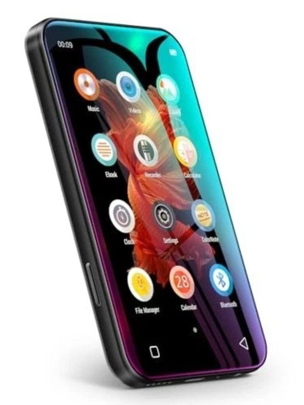 MP3 MP4 Player with Bluetooth, 4.0" Full Black 8GB Expandable to 512GB